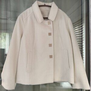 Cream Coat Gold Buttons Jacket Size 3 BRAND NEW